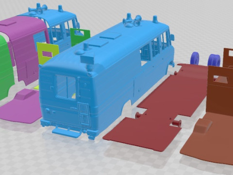 Mercedes Benz L 508 D Emergency Command 1978 Printable Van 3D Print Model