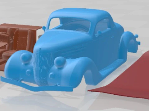 1936 Coupe Printable Car 3D Print Model