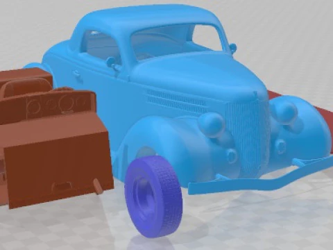 1936 Coupe Printable Car 3D Print Model