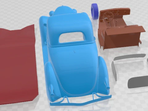 1936 Coupe Printable Car 3D Print Model