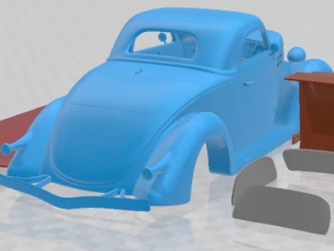 1936 Coupe Printable Car 3D Print Model