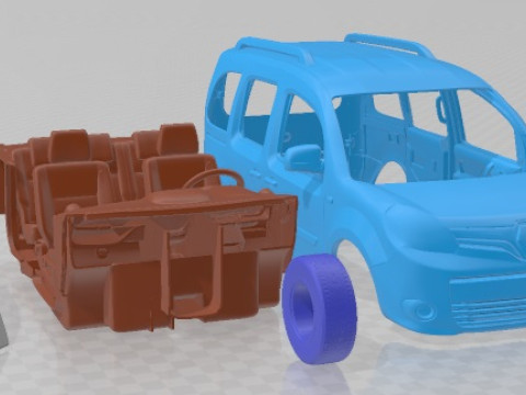 Renault Kangoo 2014 Printable Car 3D प्रिंट मॉडल