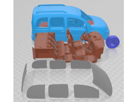 Renault Kangoo 2014 Printable Car 3D प्रिंट मॉडल