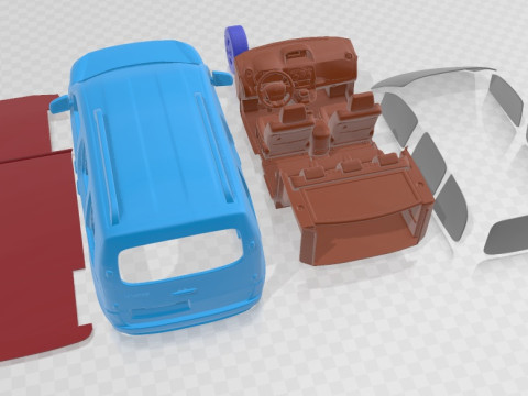 Renault Kangoo 2014 Printable Car 3D प्रिंट मॉडल
