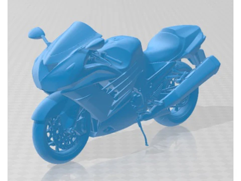 Kawasaki ZX 14 R 2012 Printable Motorbike 3D Print Model