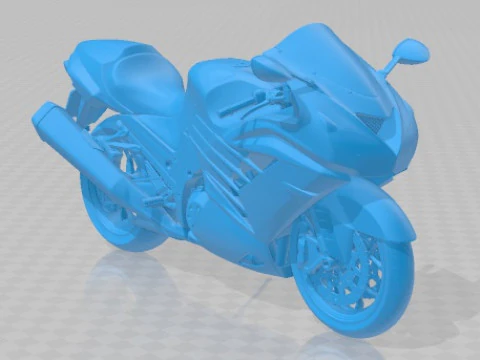 Kawasaki ZX 14 R 2012 Printable Motorbike 3D Print Model