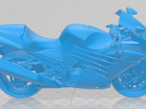 Kawasaki ZX 14 R 2012 Printable Motorbike 3D Print Model