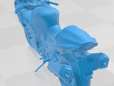 Kawasaki ZX 14 R 2012 Printable Motorbike 3D Print Model