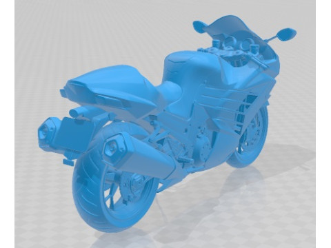 Kawasaki ZX 14 R 2012 Printable Motorbike 3D प्रिंट मॉडल