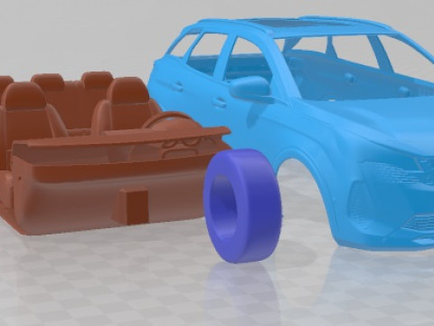 Peugeot 3008 2021 Printable Car 3Dプリントモデル