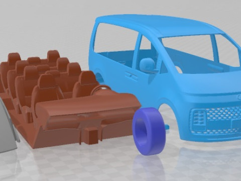 Hyundai Staria Premium 2022 Printable Van Modèles 3D en vedette