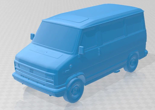 Fiat Ducato 1981 Printable Car 3D Print Model .c4d .max .obj .3ds .fbx .stl .blend