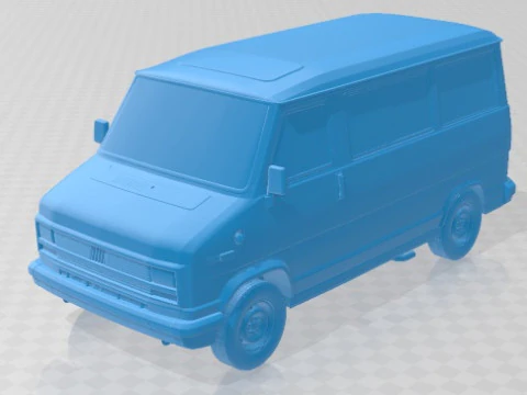 फिएट डुकाटो 1981 प्रिंट करने योग्य कार 3D प्रिंट मॉडल