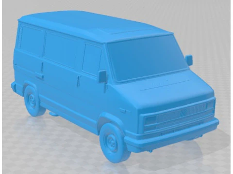 Fiat Ducato 1981 Printable Car 3D Print Model