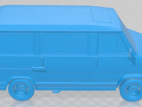 Fiat Ducato 1981 Printable Car 3D Print Model