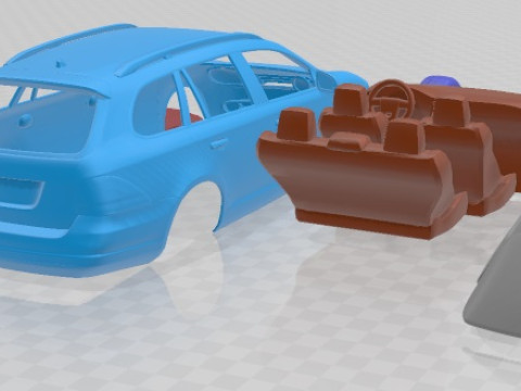 Volkswagen Golf Variant 2010 Printable Car 3D Принт Модель