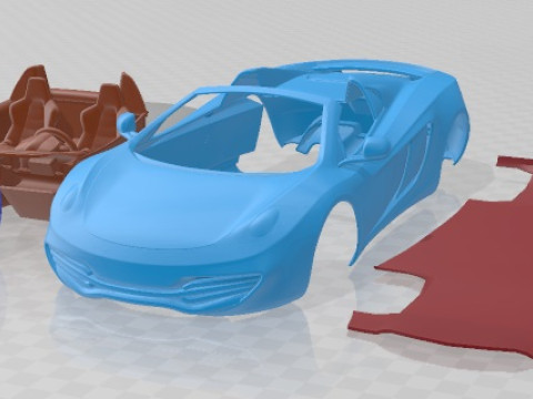 Mclaren MP4 12 C Spider 2013 Printable Car 3D Print Model