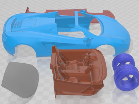 Mclaren MP4 12 C Spider 2013 Printable Car Modelo de Impressão 3D