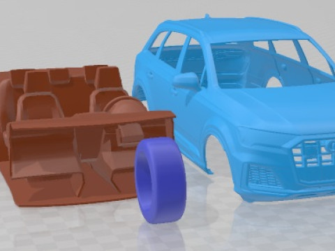 Audi SQ7 2020 Printable Car 3D Print Model