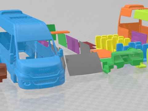Iveco Daily Minibus 2015 Printable 3D Print Model