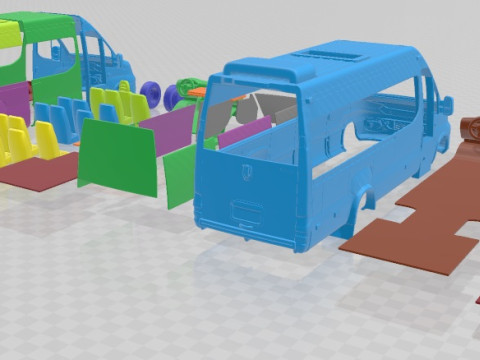 Iveco Daily Minibus 2015 Printable 3D Print Model