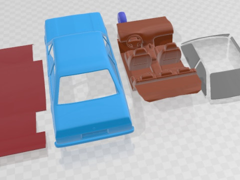 Escort EU 1975 Printable Car Modelo de Impressão 3D