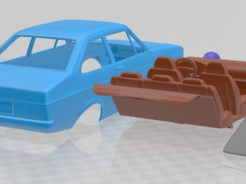 Escort EU 1975 Printable Car Modelo de Impressão 3D