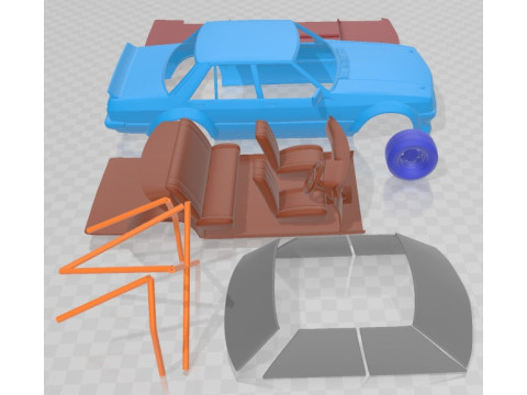 Falcon Tru Blu 1981 Printable Car 3D-printmodel