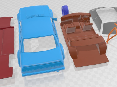 Falcon Tru Blu 1981 Printable Car 3D-printmodel