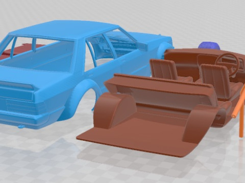 Falcon Tru Blu 1981 Printable Car 3D-printmodel