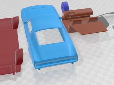 Mustang GT 1967 Printable Car Modello di stampa 3D