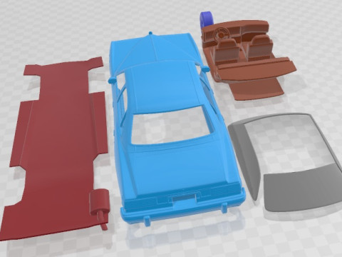 Pontiac Grand LeMans Sedan 1976 Printable Car Modelo de Impressão 3D