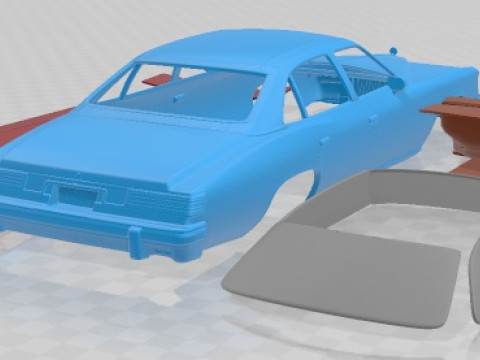 Pontiac Grand LeMans Sedan 1976 Printable Car Modelo de Impressão 3D