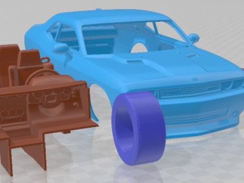 Dodge Challenger 2009 Printable Car Modelo de Impressão 3D