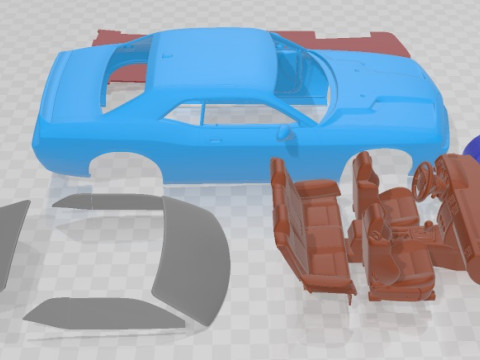 Dodge Challenger 2009 Printable Car Modelo de Impressão 3D