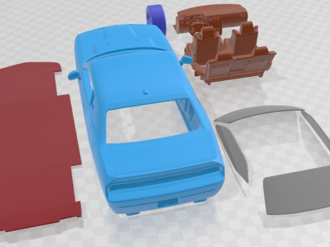 Dodge Challenger 2009 Printable Car Modelo de Impressão 3D