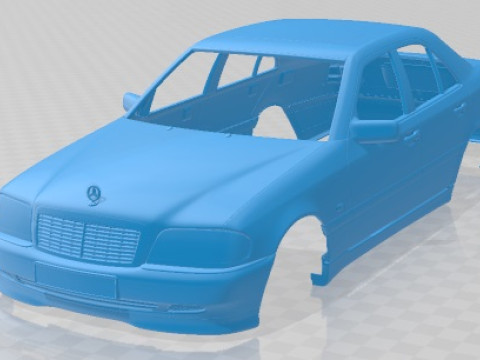 Mercedes Benz C Class W202 Sedan 1997 Printable Body Car 3D 프린트 모델