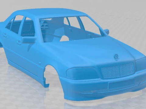 Mercedes Benz C Class W202 Sedan 1997 Printable Body Car 3D Print Model