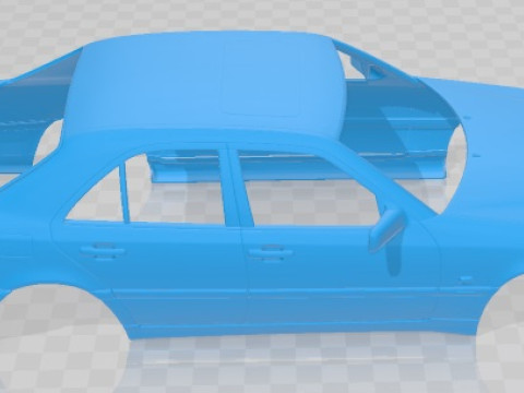 Mercedes Benz C Class W202 Sedan 1997 Printable Body Car 3D 프린트 모델
