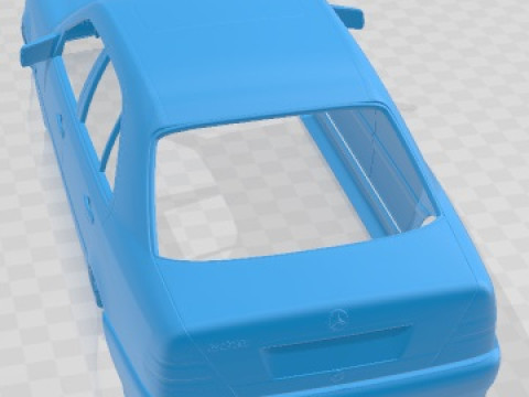 Mercedes Benz C Class W202 Sedan 1997 Printable Body Car 3D 프린트 모델