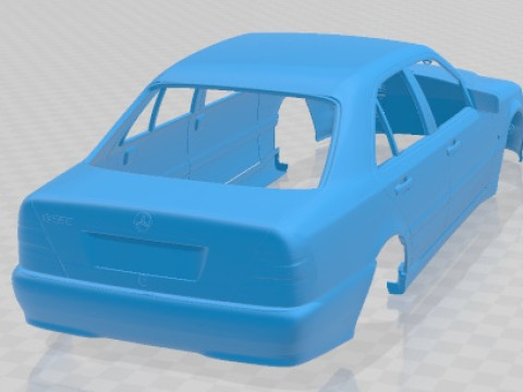 Mercedes Benz C Class W202 Sedan 1997 Printable Body Car 3D 프린트 모델