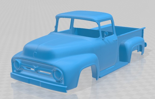 F 100 1956 Printable Body Car 3D printmodel .c4d .max .obj .3ds .fbx .stl .blend