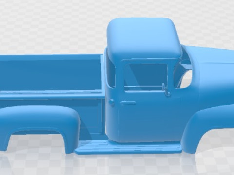 F 100 1956 Printable Body Car 3D printmodel