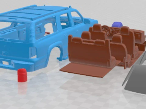 Chevrolet Suburban LT 2005 Printable Car 3D Print Model