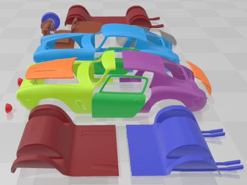 法拉利 250GT SWB Berlinetta 1957 可打印汽车 3D 打印模型