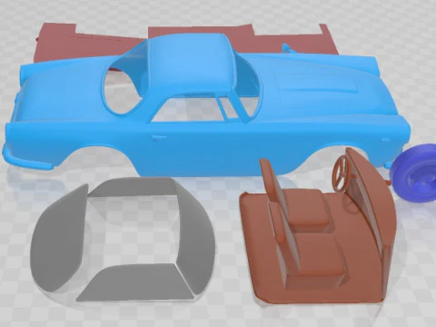 Lancia Flaminia GT 3C 1963 Printable Car 3D Print Model