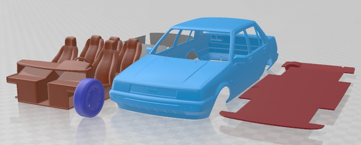 Toyota Corolla E80 1983 Printable Car 3Dプリントモデル .c4d .max .obj .3ds .fbx .stl .blend 
