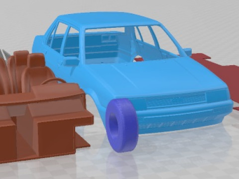 Toyota Corolla E80 1983 Printable Car 3Dプリントモデル