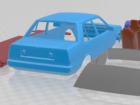 Toyota Corolla E80 1983 Printable Car 3Dプリントモデル