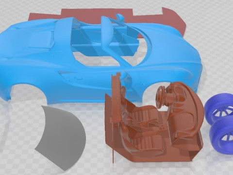 Alfa Romeo 4C Spider 2015 Printable Car Modello di stampa 3D